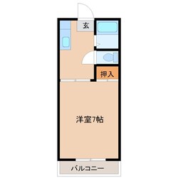 みどりハイツBの物件間取画像